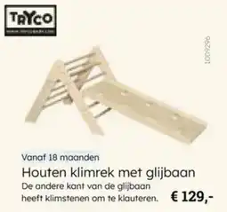 Multi bazar Houten klimrek met glijbaan aanbieding