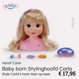 Multi bazar Baby born Styling hoofd Carla aanbieding