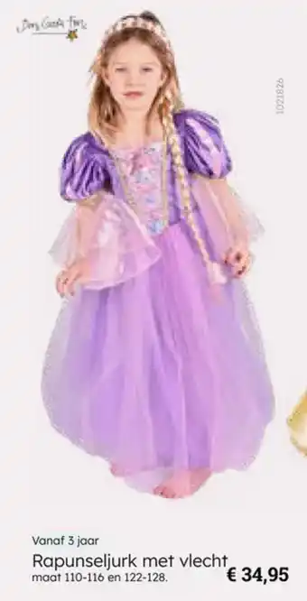 Multi bazar Rapunseljurk met vlecht aanbieding