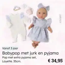 Multi bazar Babypop met jurk en pyjama aanbieding