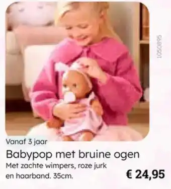 Multi bazar Babypop met bruine ogen. aanbieding