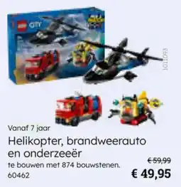 Multi bazar Helikopter, brandweerauto en onderzeeër aanbieding