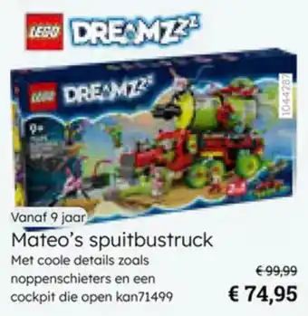 Multi bazar Mateo's spuitbustruck aanbieding