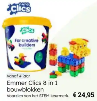 Multi bazar Emmer Clics 8 in 1 bouwblokken aanbieding