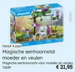 Multi bazar Magische eenhoornstal moeder en veulen aanbieding