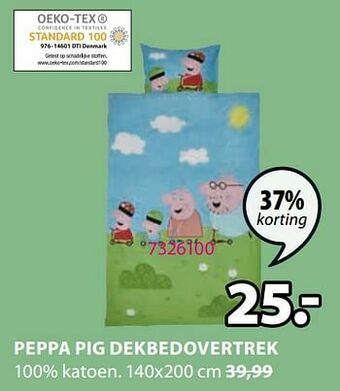 Jysk Peppa pig dekbedovertrek aanbieding