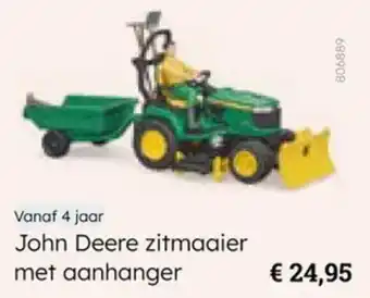 Multi bazar John Deere zitmaaier met aanhanger aanbieding