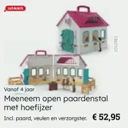 Multi bazar Meeneem open paardenstal met hoefijzer aanbieding