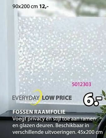 Jysk Fossen raamfolie aanbieding