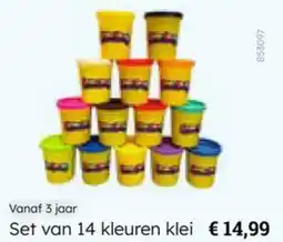 Multi bazar Set van 14 kleuren klei aanbieding
