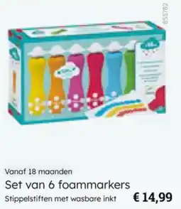 Multi bazar Set van 6 Foammarkers aanbieding
