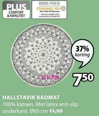 Jysk Hallstavik badmat aanbieding