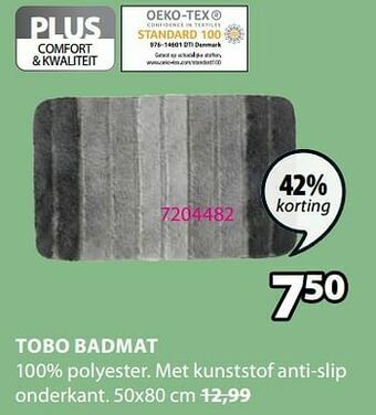 Jysk Tobo badmat aanbieding