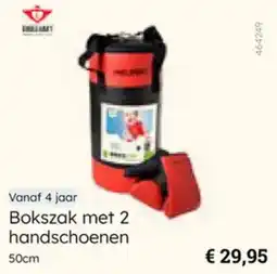 Multi bazar Bokszak met 2 handschoenen aanbieding
