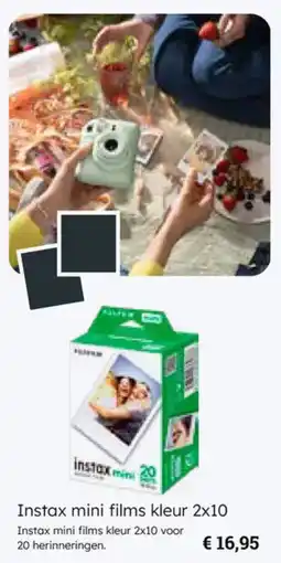 Multi bazar Instax mini films kleur 2x10 aanbieding