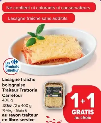 Carrefour Market Lasagne fraîche bolognaise aanbieding