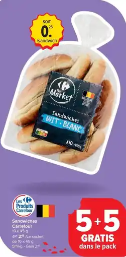 Carrefour Market Sandwiches Carrefour aanbieding