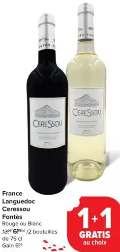 Carrefour Market France Languedoc Ceressou Fontès aanbieding