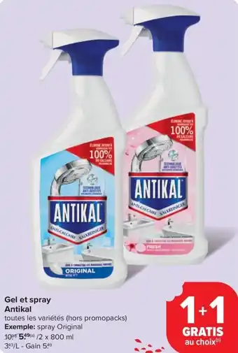 Carrefour Market Antikal Gel et spray aanbieding