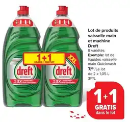 Carrefour Market Dreft Lot de produits vaisselle main et machine aanbieding