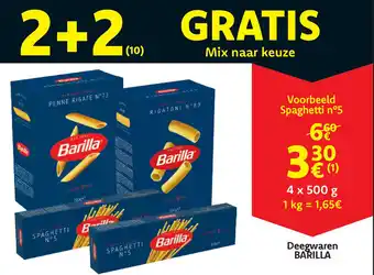 Cora Barilla Deegwaren aanbieding