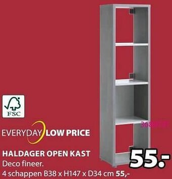 Jysk Haldager open kast 4 schappen aanbieding