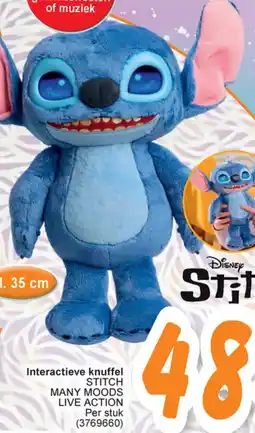 Cora Interactieve knuffel stitch many moods live action aanbieding