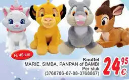 Cora Knuffel marie, simba, panpan of bambi aanbieding
