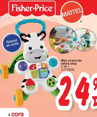 Cora Fisher-Price Mijn pratende zebra step 2 in 1 aanbieding