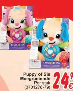 Cora Fisher-Price Puppy of Sis Meegroeiende aanbieding
