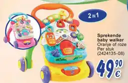 Cora Vtech Sprekende baby walker Oranje of roze aanbieding