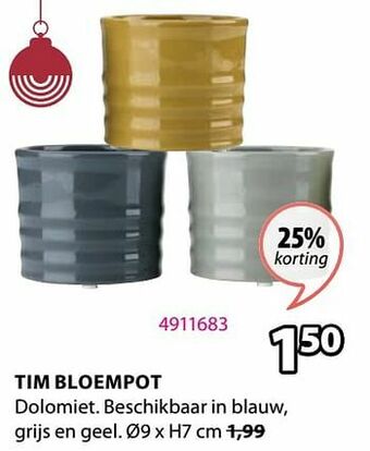 Jysk Tim bloempot aanbieding