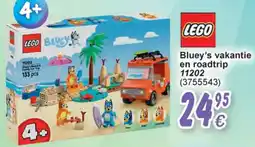 Cora Lego bluey's vakantie en roadtrip aanbieding