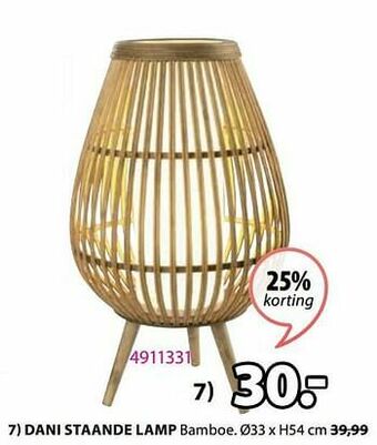 Jysk Dani staande lamp aanbieding