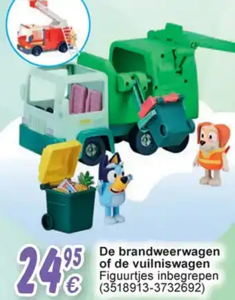 Cora De brandweerwagen of de vuilniswagen aanbieding