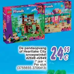 Cora Lego Friends De pandaopvang of Heartlake City snoepwinkel 42648-42649 aanbieding