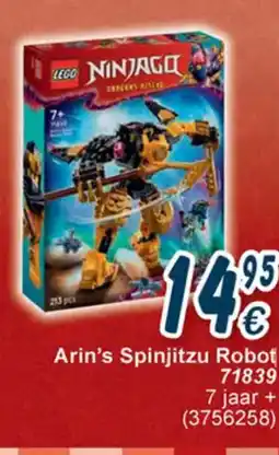 Cora Lego Ninjago Arin's Spinjitzu Robot 71839 aanbieding