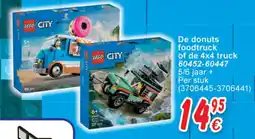 Cora Lego City De donuts foodtruck of de 4x4 truck 60452-60447 aanbieding