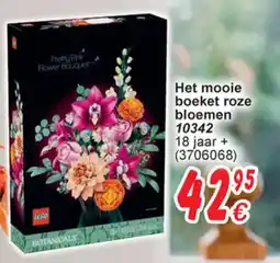 Cora Lego Botanicals Het mooie boeket roze bloemen 10342 18 jaar + aanbieding
