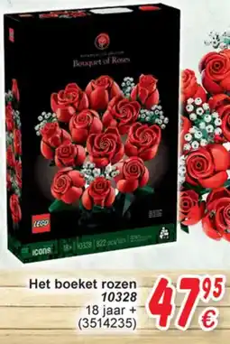 Cora Lego Icons Het boeket rozen 10328 aanbieding