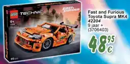 Cora Lego Technic Fast and Furious Toyota Supra MK4 42204 aanbieding