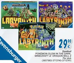 Cora Doolhof pokémon glow in the dark, minecraft of dragon ball z aanbieding