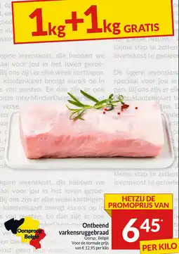 Intermarché Ontbeend varkensruggebraad aanbieding