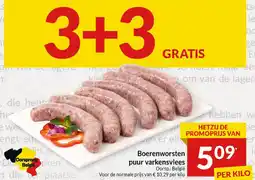 Intermarché Boerenworsten puur varkensvlees aanbieding