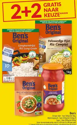 Intermarché Ben's Droge rijst , Rijst in pouch of saus aanbieding