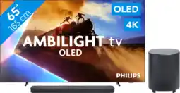 Coolblue Philips Ambilight 65'' OLED760 4K (2025) + JBL Bar 500 M2 Noir aanbieding