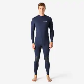 Decathlon Herenwetsuit voor surfen 100 neopreen 2/2 mm blauw aanbieding