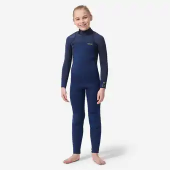 Decathlon Wetsuit voor surfen kinderen fullsuit 3/2 blauw/zwart aanbieding