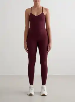Decathlon Dames Legging Geribbelde Sneldrogend Kers aanbieding