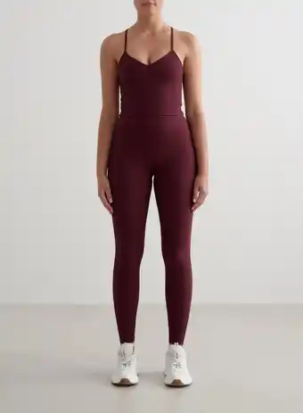 Decathlon Dames Legging Geribbelde Sneldrogend Kers aanbieding